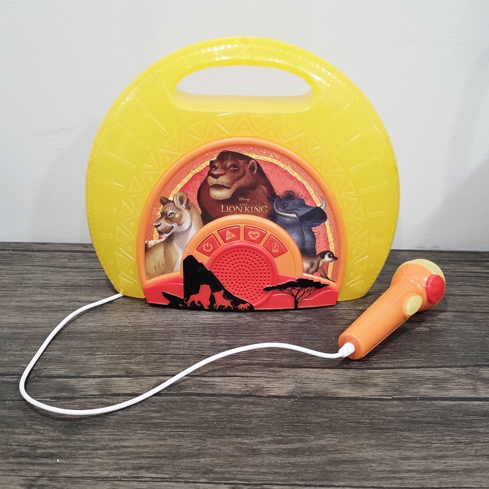 Disney's Lion King Karaoke Machine Boombox Sing Along System Microphone‎